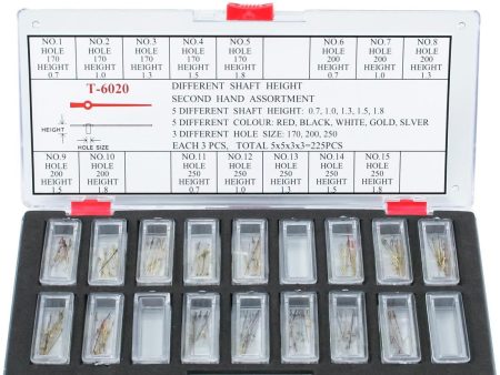 Sweep Second Hands Assortment in 5 different Shaft heights & Holes For Sale