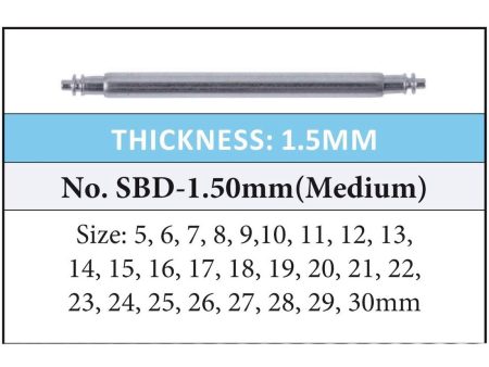 1.50mm Thickness Stainless Steel Double Flange Spring Bars Online now