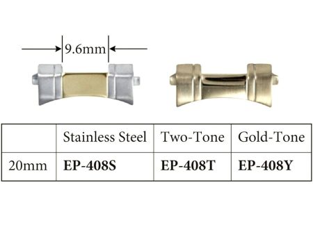 20mm End Pieces for Metal Bands (Pieces of 2) Sale